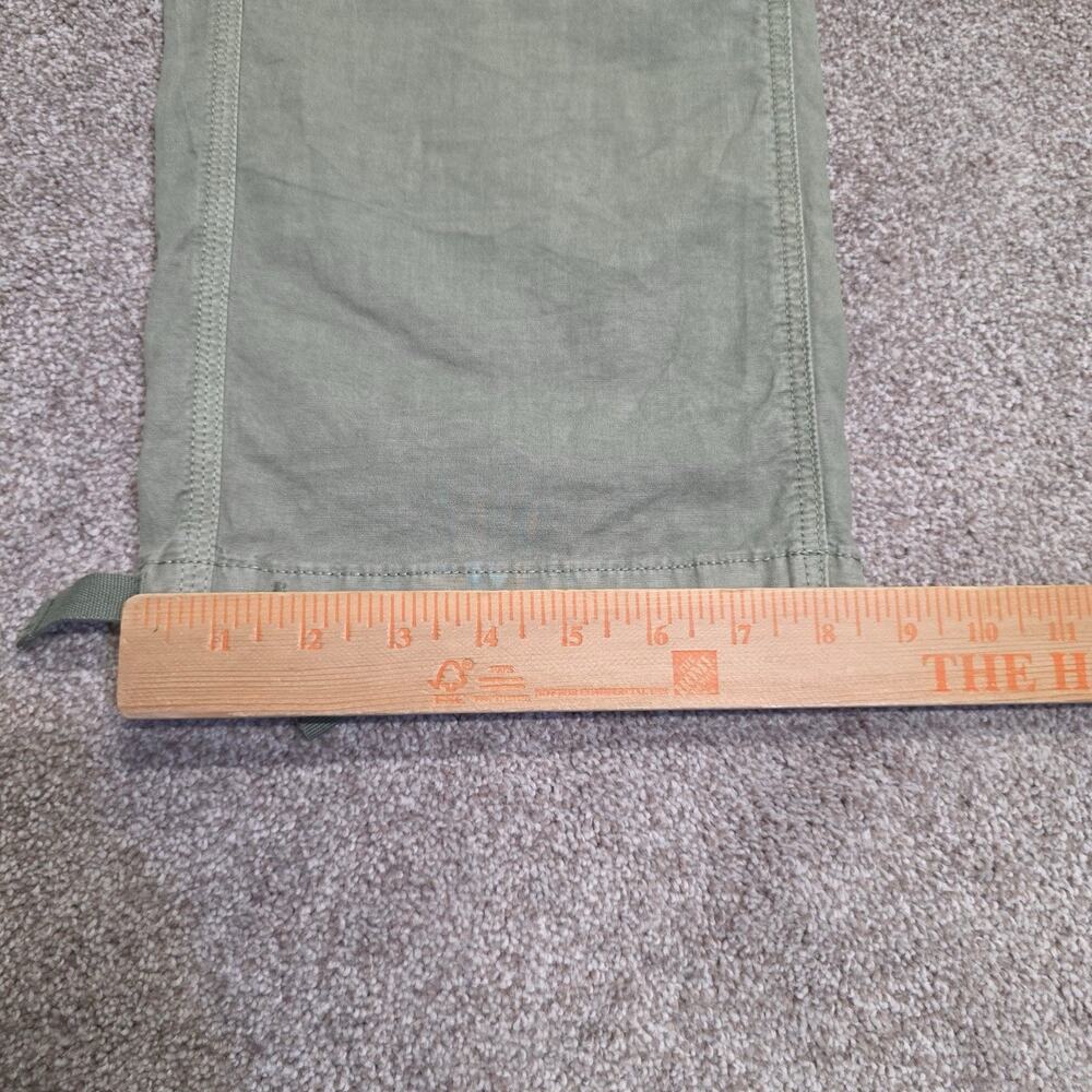 Parachute Baggy Jogger AEO Wide Leg Utility Cargo Pants Sz 2 Olive Green Stretch - Picture 5 of 12